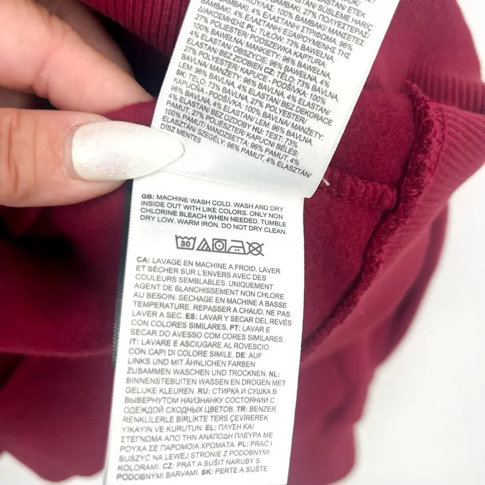 THE NORTH FACE Men Half Dome Hoodie Medium Red Beetroot Sweatshirt NWT